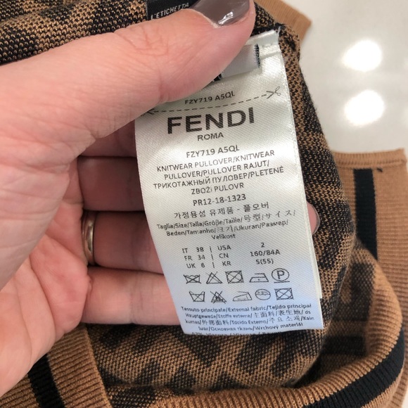 Authentic Fendi x Fila Colab Knitted Sweater - Picture 7 of 15